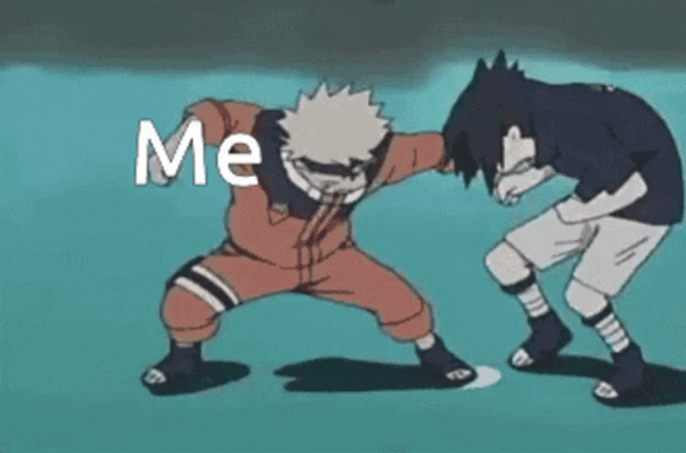 Naruto Fighting Sasuke Anime GIF