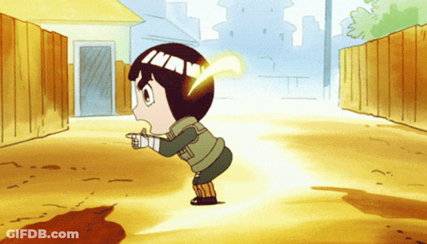 Naruto Funny Chibi Rock Lee Dancing GIF