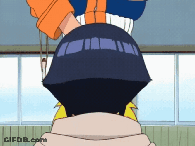 Naruto Funny Hinata Head Butt GIF