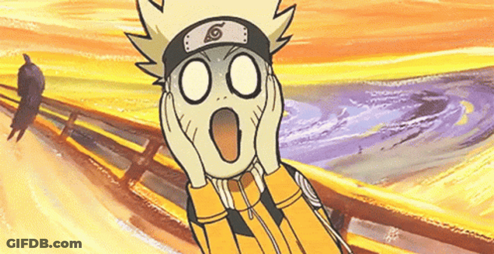 Naruto Funny The Scream Painting GIF
