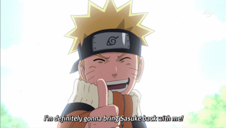 Naruto Laughing Thumbs Up Foggy Background GIF