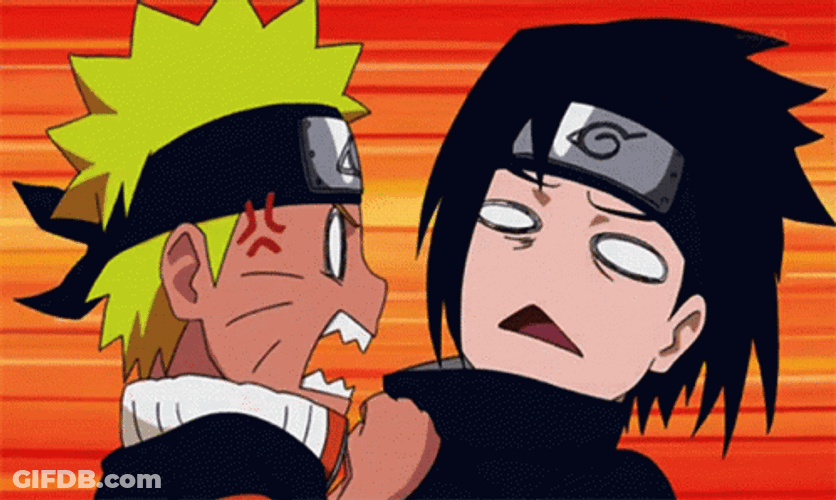 Naruto Mad At Sasuke Anime GIF