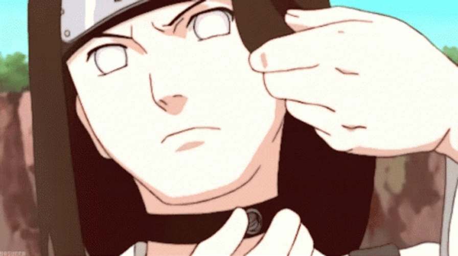 Naruto Neji Combing His Hair GIF