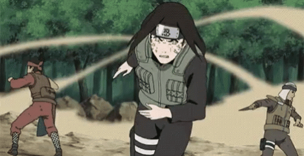 Naruto Neji Cool Hyuuga Attack GIF