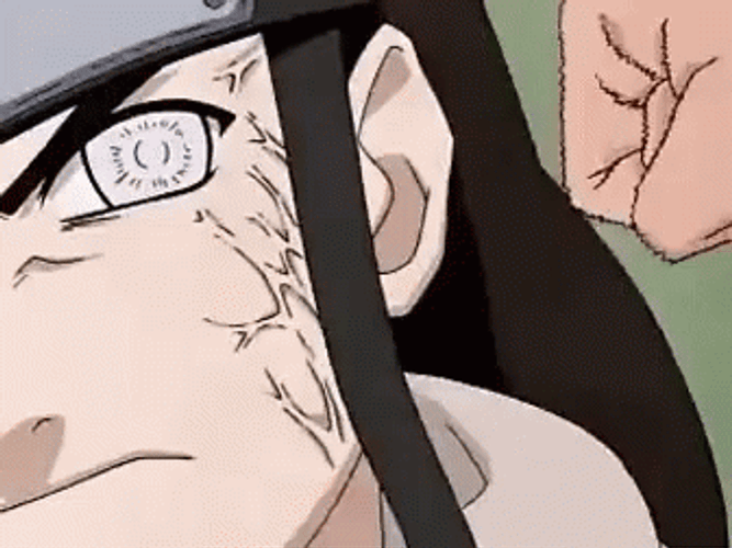 Naruto Neji Powerful Punch GIF