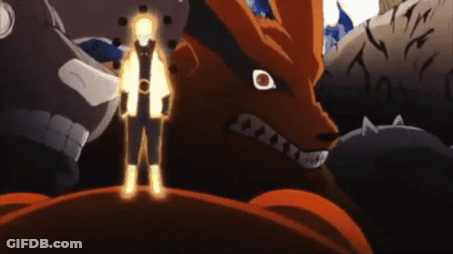 Naruto Nine Tails Chakra Dragon Background GIF