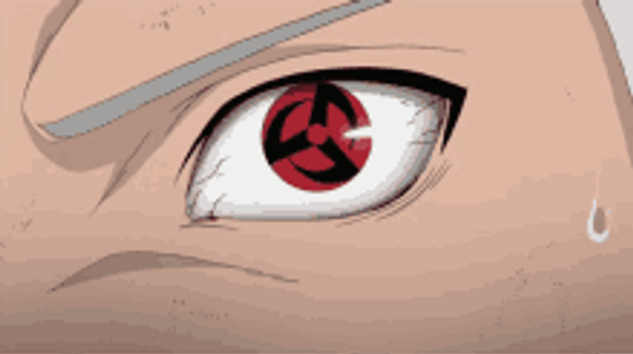 Naruto Obito Uchiha Crying Blood Mangekyou Sharingan GIF
