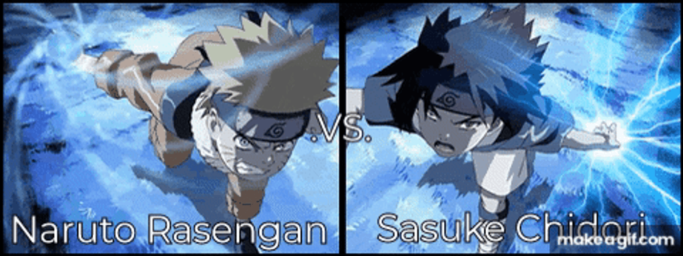 Naruto Rasengan And Sasuke Chidori Ultimate Ninjas GIF