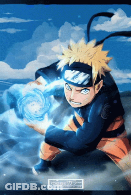 Naruto Rasengan Attack Anime GIF