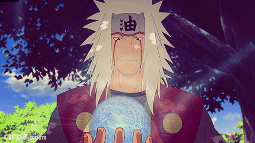 Naruto Rasengan Shippuden Jiraiya Smiling GIF