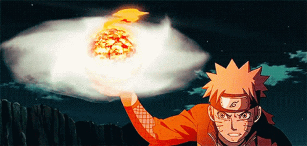 Naruto Red Fire Rasengan GIF