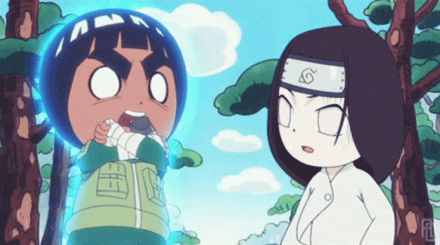 Naruto Rock Lee And Neji Arguing GIF