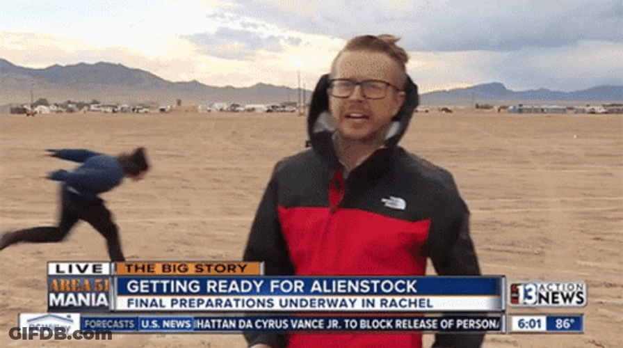 Naruto Run Area 51 News Reporter Original GIF