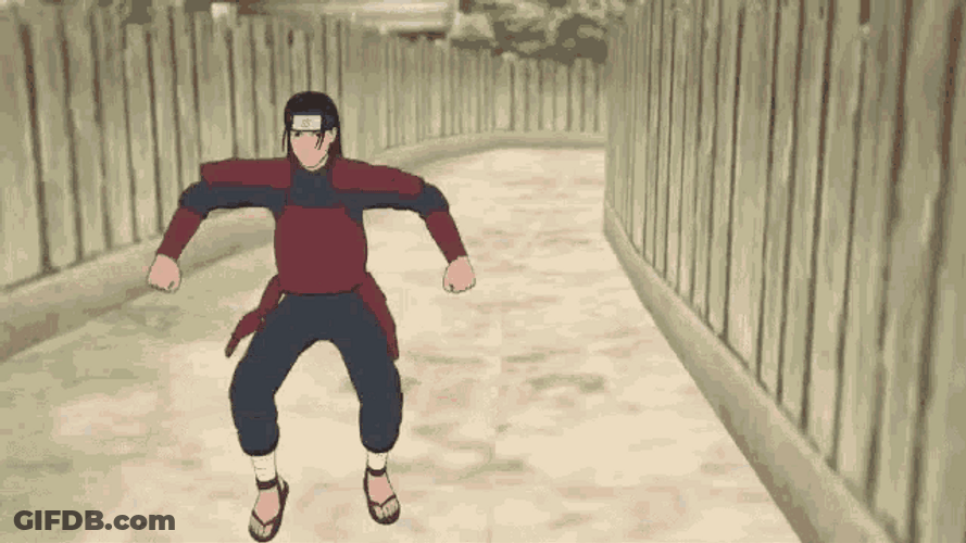 Naruto Run Hashirama Backwards Goofy Funny GIF