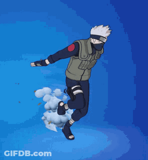 Naruto Run Kakashi 3D Model GIF