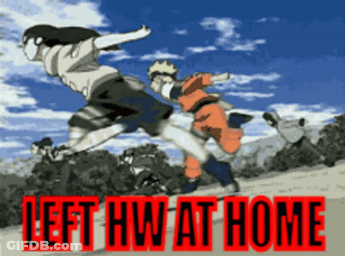 Naruto Run Left Hw At Home Homework GIF