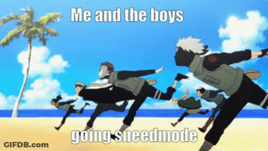 Naruto Run Me And The Boys Going Speedmode GIF