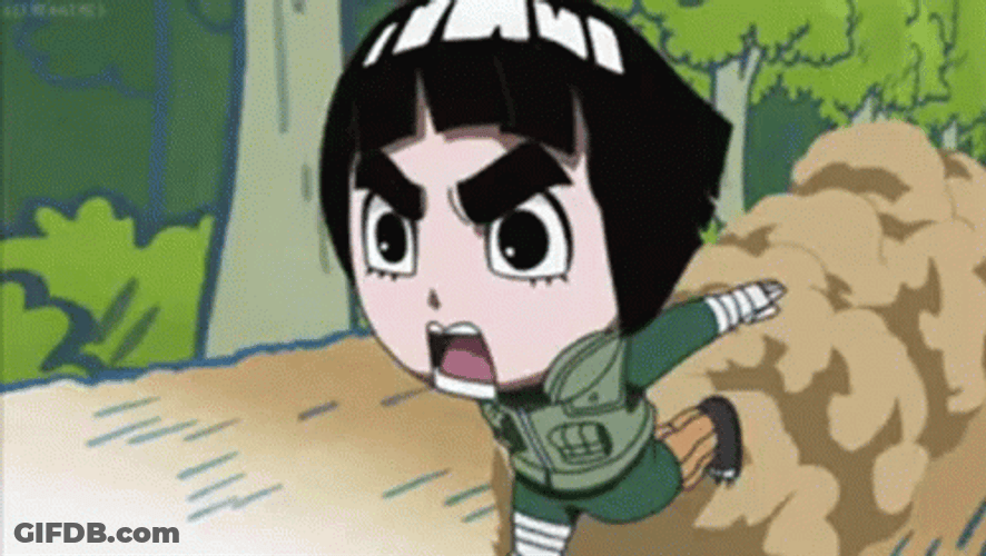 Naruto Run Rock Lee Across The World GIF