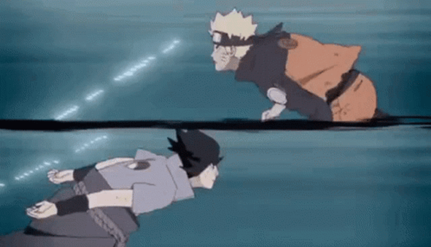 Naruto Run Sasuke Fighting 1V1 GIF