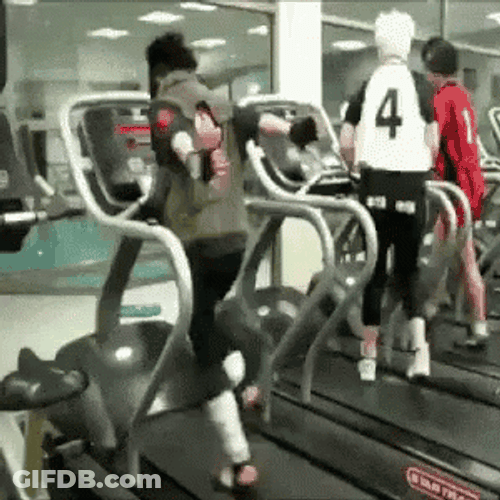 Naruto Run Treadmill Exercise Gym GIF