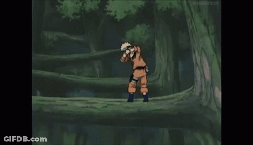 Naruto Running And Hopping Away GIF