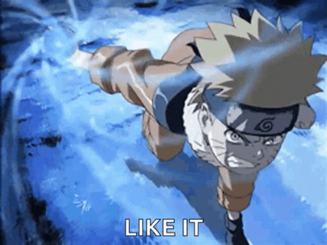 Naruto Running Like It With Rasengan GIF