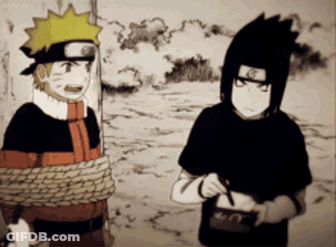 Naruto Sasuke Feed Chopstick Food Sweet GIF