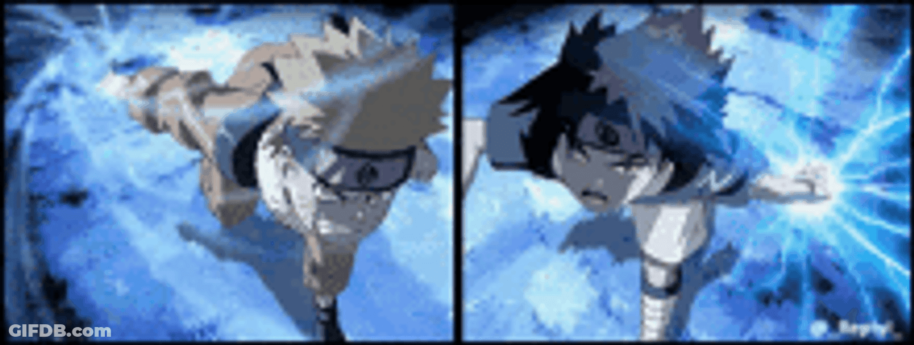 Naruto Sasuke Running Fast Fierce GIF