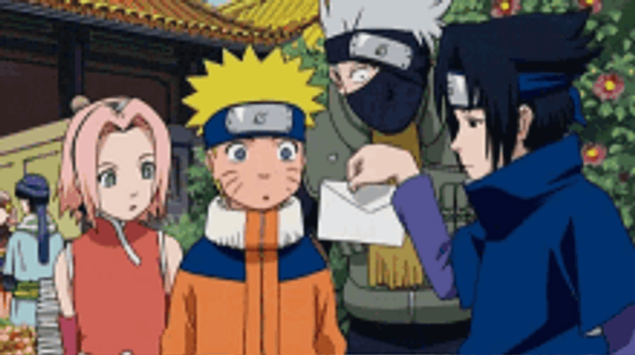 Naruto Sasuke Sweet Love Letter GIF