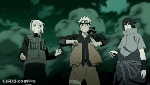 Naruto Sasuke With Anime Group GIF