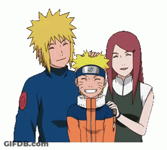 Naruto Shippuden Happy Family Minato Namikaze GIF