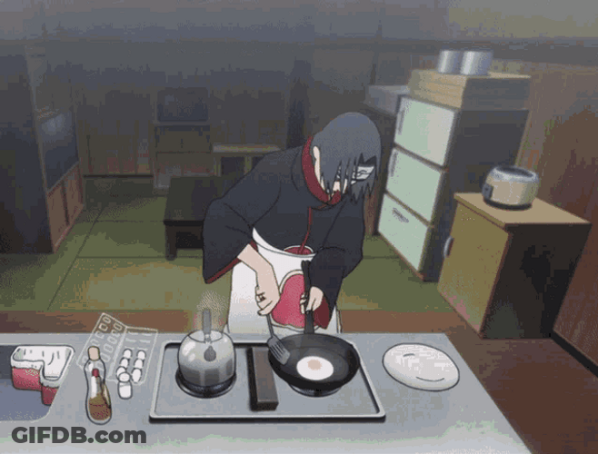 Naruto Shippuden Itachi Uchiha Cooking GIF