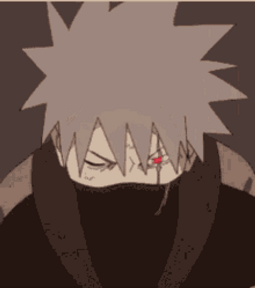 Naruto Shippuden Kakashi Hatake Mangekyou Sharingan Eyes GIF