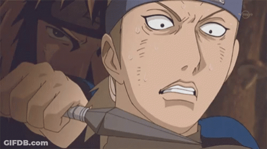 Naruto Shippuden Minato Namikaze Holding His Kunai GIF