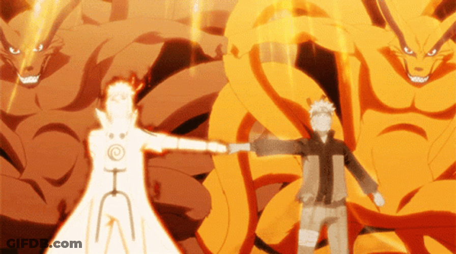 Naruto Shippuden Minato Namikaze Nine Tailed Form GIF