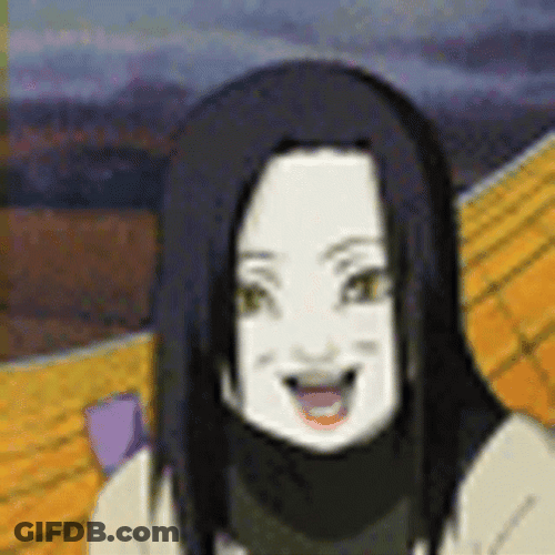 Naruto Shippuden Orochimaru First Vessel Evil Laugh GIF