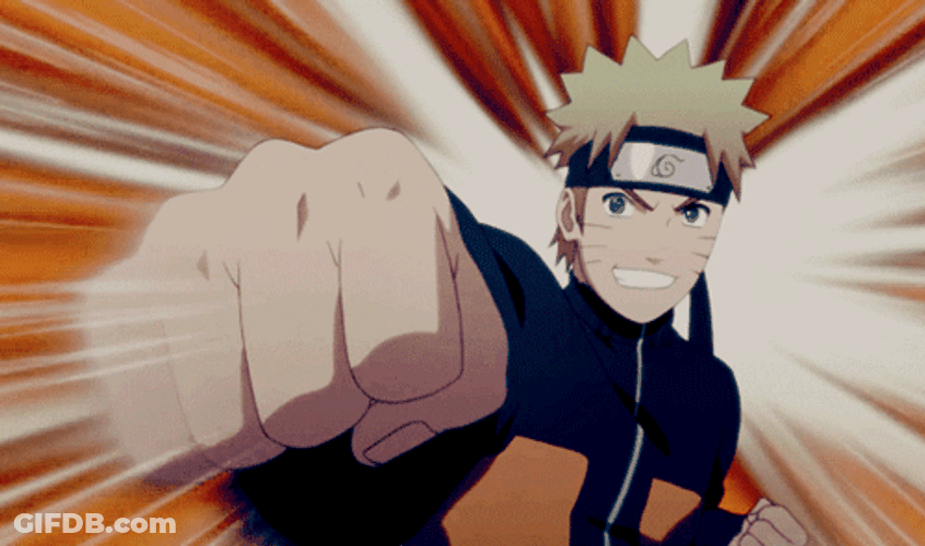 Naruto Shippuden Smile Punch Anime Manga GIF