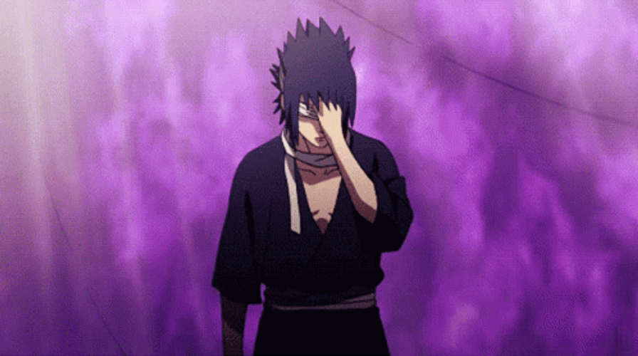 Naruto Shippuden Uchiha Sasuke Amaterasu Eyes GIF