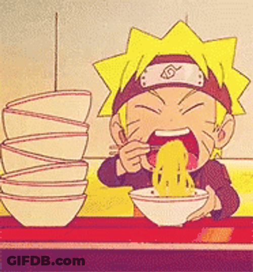 Naruto Smile Eating Ramen Anime GIF