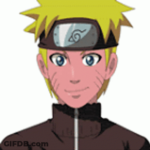 Naruto Smile Headband Salute Anime Art GIF