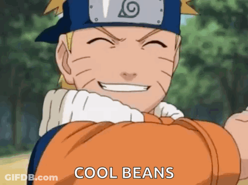 Naruto Smiling Holding Pumpkin Cool Beans GIF
