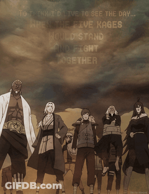 Naruto Uzumaki Five Kages GIF