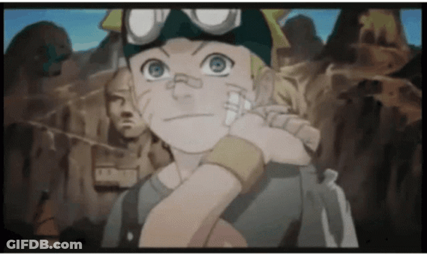 Naruto Uzumaki Kid Nostalgic Cute Smile GIF