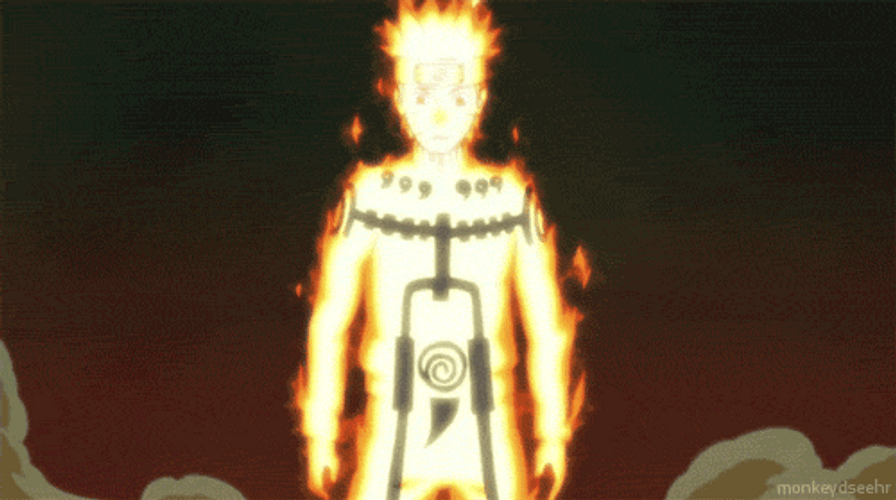 Naruto Uzumaki Nine-Tails Chakra Mode GIF