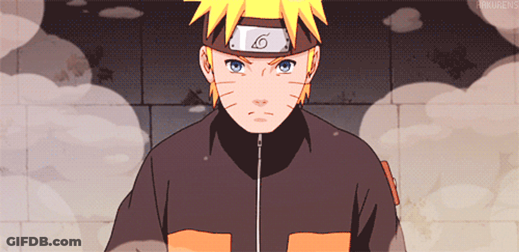 Naruto Uzumaki Normal To Nine-Tails Chakra GIF