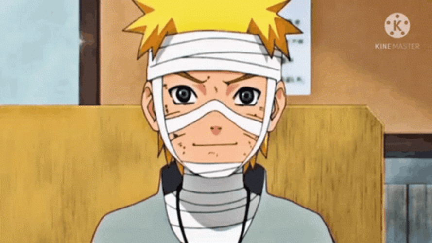 Naruto Uzumaki Smile Injured Anime Meme GIF
