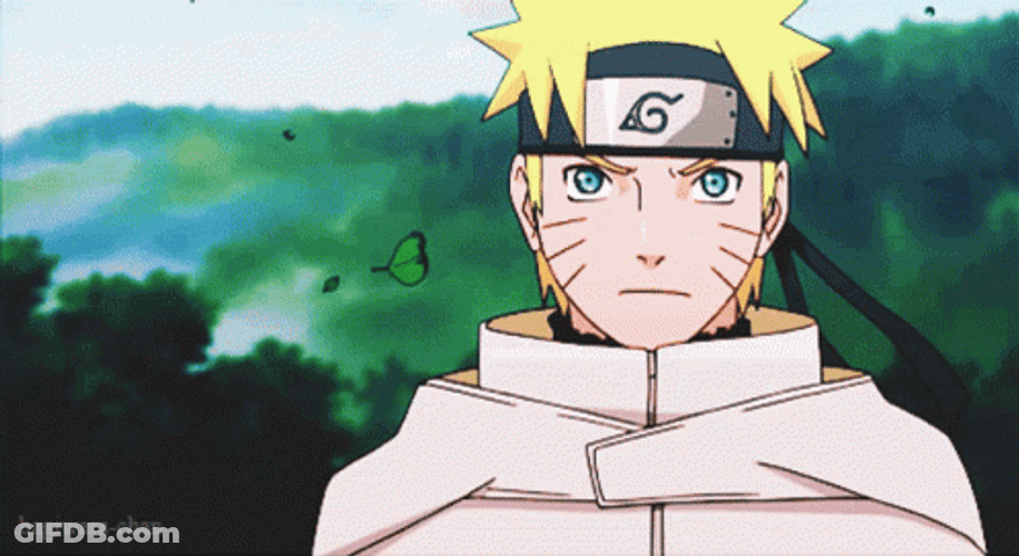 Naruto Uzumaki White Cape Wind GIF