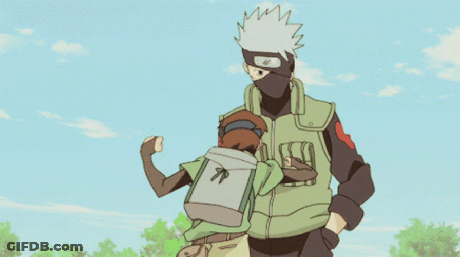 Naruto Versus Kakashi Fighting GIF