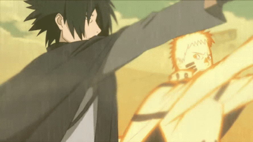 Naruto Vs Sasuke Beast GIF