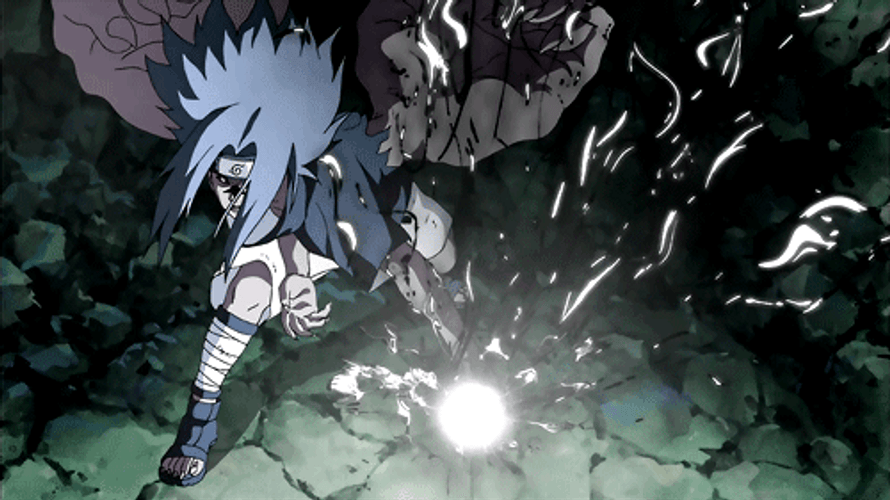 Naruto Vs Sasuke Black Chidori GIF